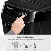 Fellowes Automax 150C 150 Sheet AUTO FEED Small Office P4 Cross Cut Shredder - 32 Litre Bin
