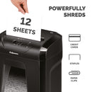 Fellowes Powershred 12C P4 Cross Cut Home & Home Office Shredder - 11 Sheet, 19 Litre Bin