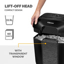 Fellowes Powershred LX25 P4 Cross Cut Home Shredder - 6 Sheet, 11.5 Litre Bin - Black