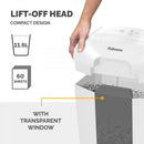 Fellowes Powershred LX25 P4 Cross Cut Home Shredder - 6 Sheet, 11.5 Litre Bin - White