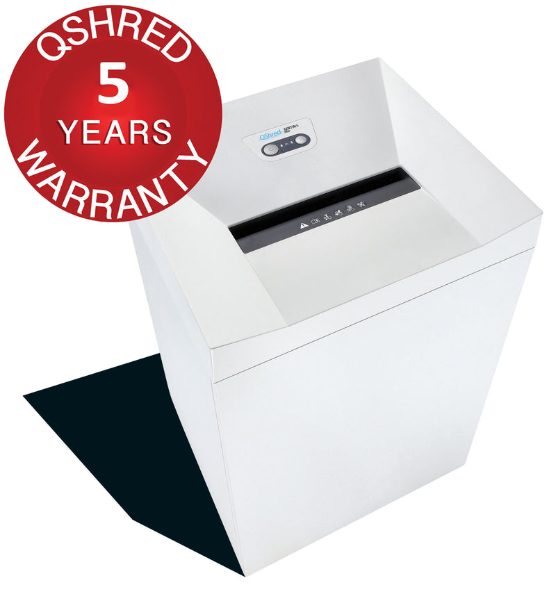 QShred Sentinel PRO3 High Performance P4 Cross Cut Shredder - 5 Year Warranty - 22 Sheet, 130 Litre Bin