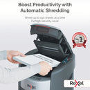 Rexel ShredMax AutoFeed+ 150X P4 Cross Cut 150 Sheet Auto Feed Home Office Shredder - 150 Sheet, 15 Litre Bin