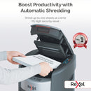 Rexel ShredMax AutoFeed+ 200M P5 Micro Cut 200 Sheet Auto Feed Small Office Shredder - 200 Sheet, 21 Litre Bin