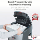 Rexel ShredMax AutoFeed+ 600M P5 Micro Cut 600 Sheet Auto Feed Departmental Shredder - 600 Sheet, 50 Litre Bin
