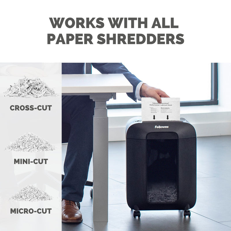 Fellowes Shredder Oil Sheets, Pack 10 - Suitable for use with all Office Shredders