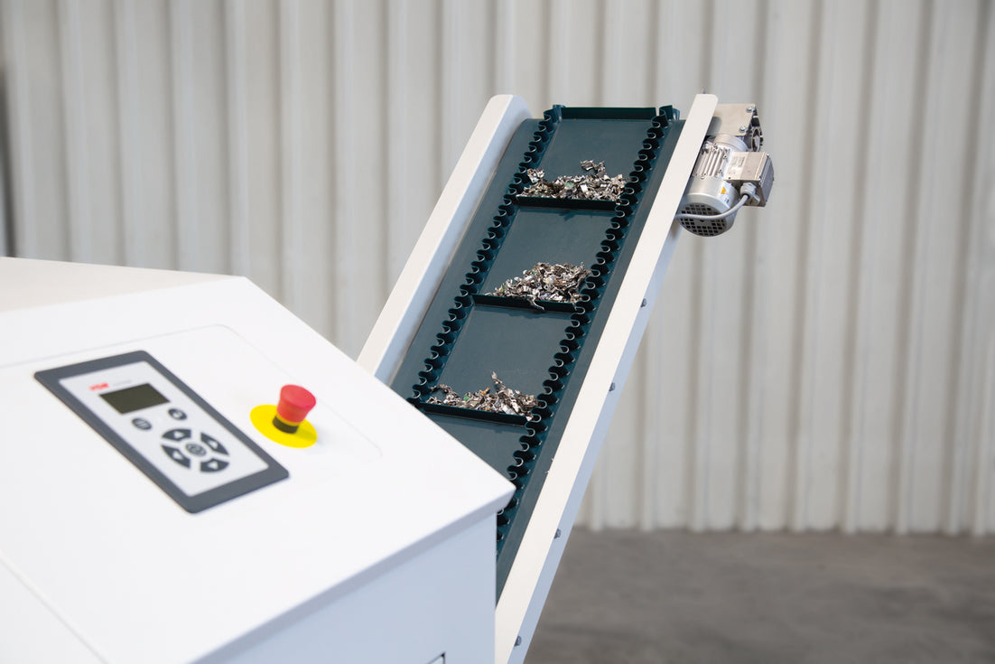 HSM StoreEx HDS 230 Single-Stage Hard Drive Shredder & Multimedia Shredder with Conveyor, 1778124F