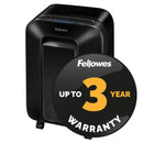Fellowes Powershred LX201 Small Office P5 Micro Cut Shredder - BLACK - 12 Sheet, 22 Litre Bin