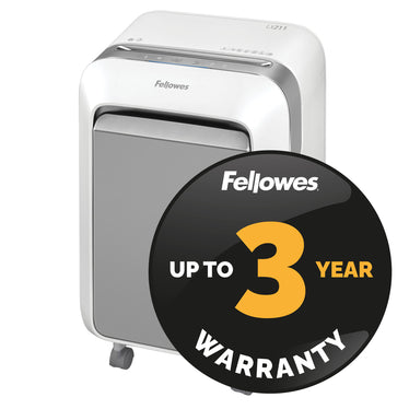 Fellowes Powershred LX211 Small Office P5 Micro Cut Shredder - WHITE