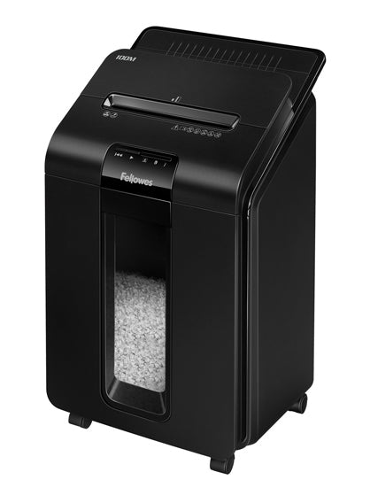 Fellowes Automax 100M 100 Sheet AUTO FEED Small Office P4 Mini Cut Shredder.
