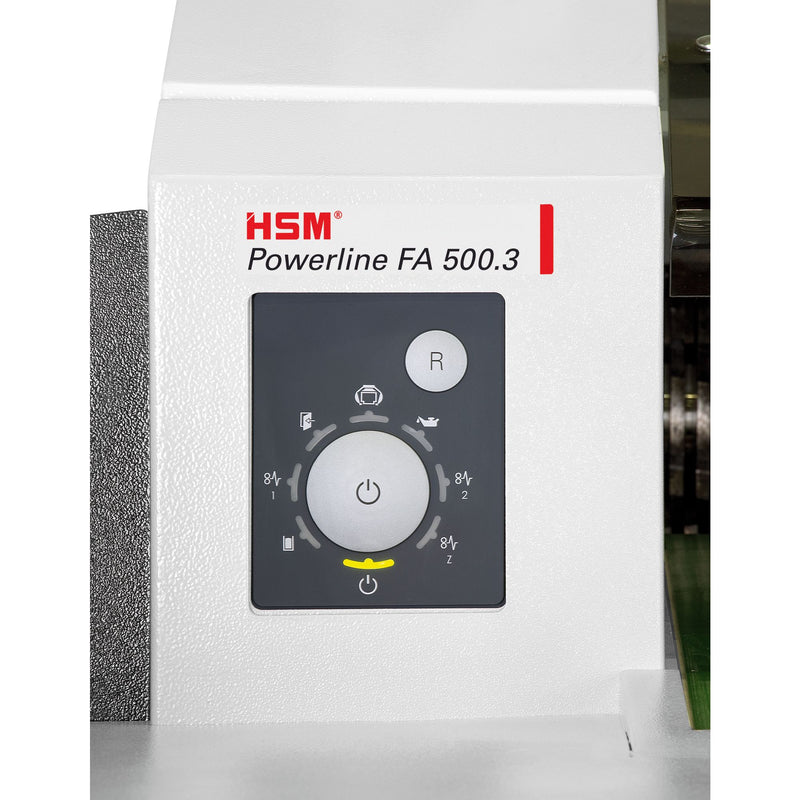 HSM Powerline FA500 Industrial 6 x 40-53mm P3 Cross Cut Shredder.