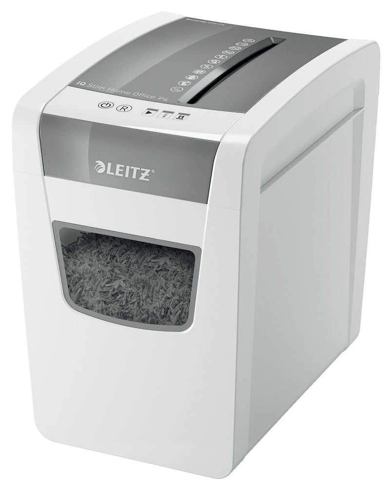 Leitz IQ Slimline Home & Small Office P4 Cross Cut Shredder.
