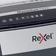 Rexel Momentum Extra P420+ Office P4 Cross Cut Shredder, 4-Hour Run-time: SHRED 4 HOURS!