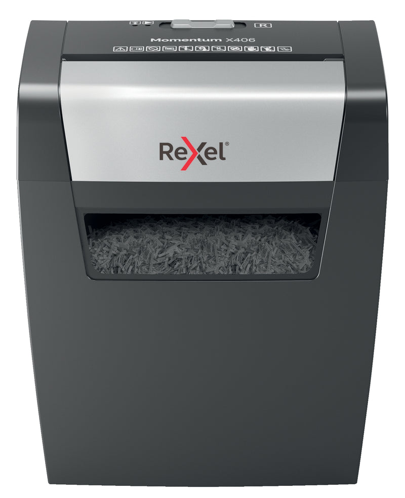 Rexel Momentum X406 Home Office P4 Cross Cut Shredder.